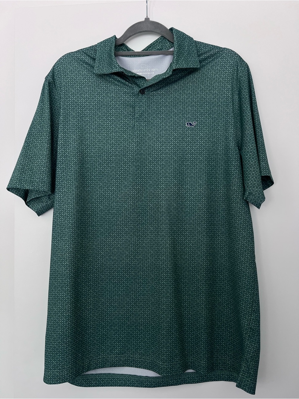 Vineyard Vines Men’s Dark Green Micro-Print Polo